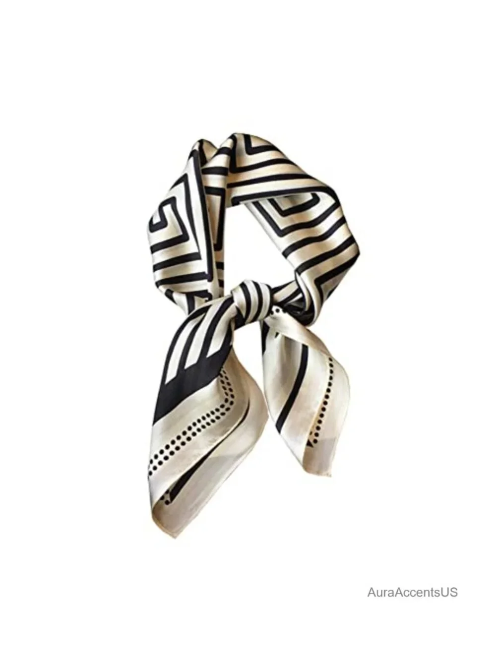100% Pure Mulberry Silk Square Scarf for Hair - 27x27 Neckerchief Headscarf